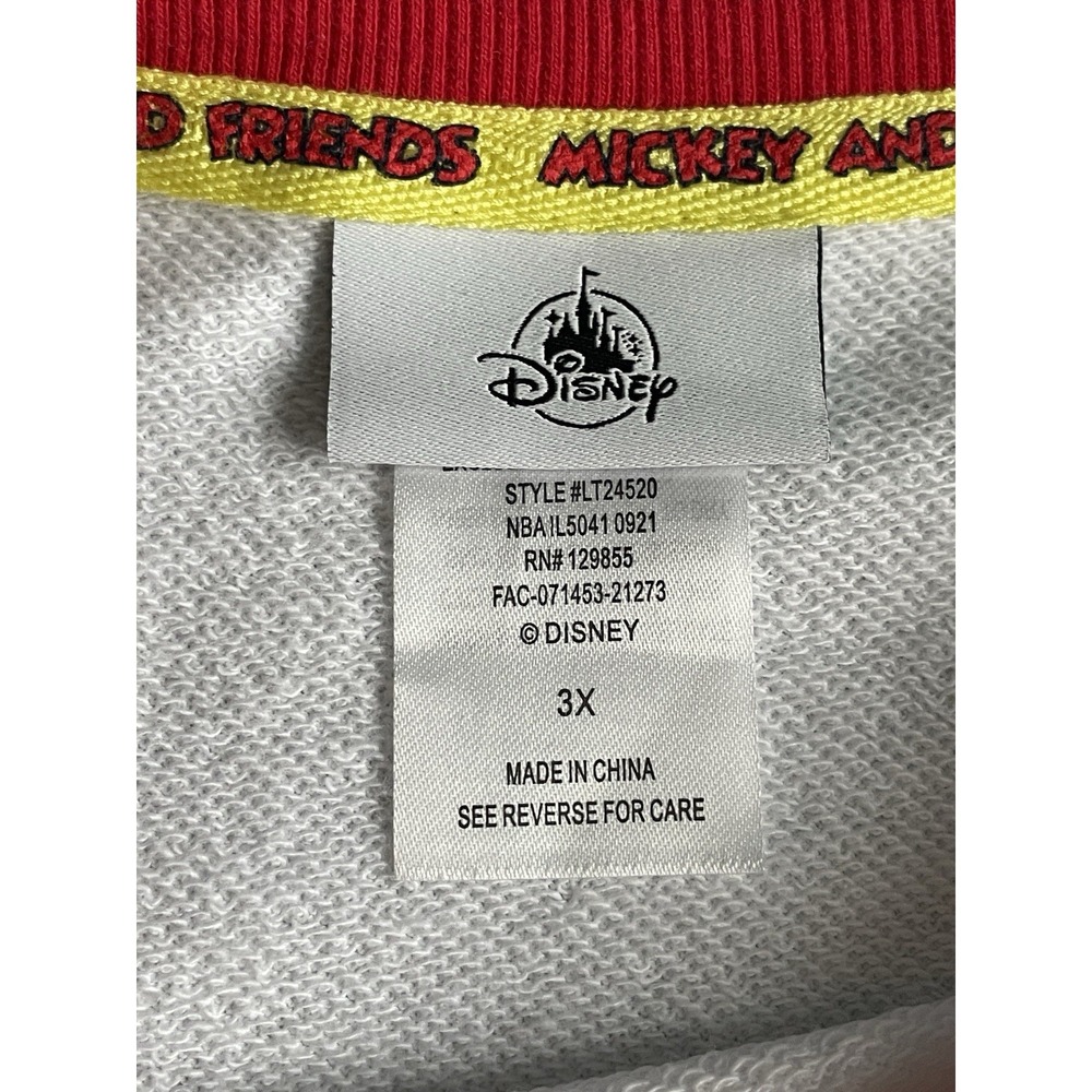 Disney Mickey & Friends Men's Sweatshirt 3X White Walt Disney World Spellout‎ - Picture 2 of 12